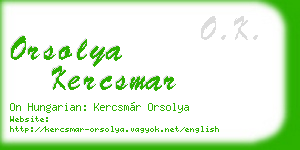 orsolya kercsmar business card